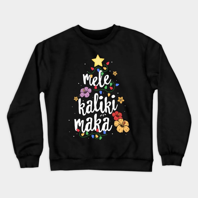Mele Kalikimaka Christmas Tree Crewneck Sweatshirt by JanaeLarson